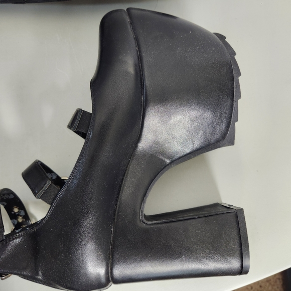 Dolls Kill Lamoda Almighty Platform Strappy Mary Jane Knee High Boots- Sz 9 NEW - Picture 3 of 6